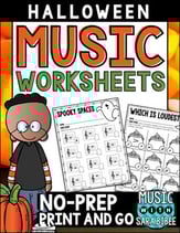 Music Worksheets for Halloween Digital Resources